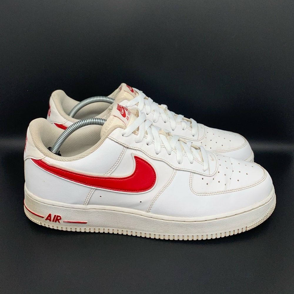 Nike Air Force 1‎ ‘07 Low White/Gym Red Shoes Men’s Sz 13
